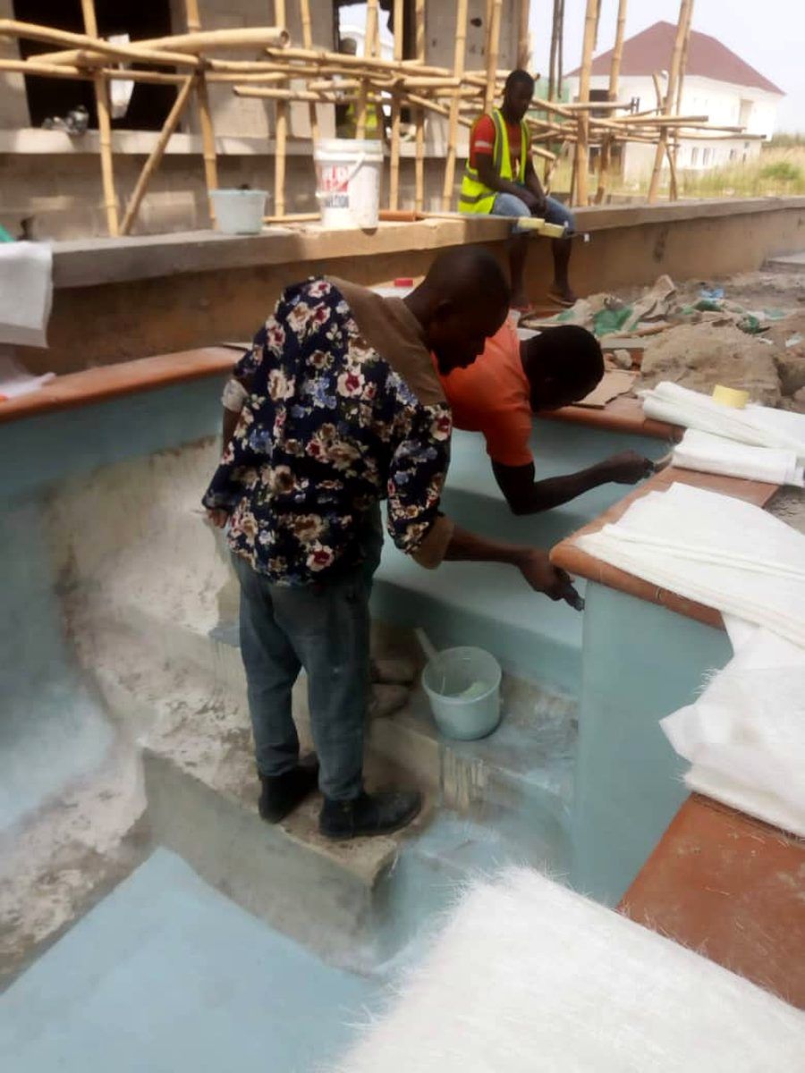 Fiberglass Pool Construction by AquaCrystal Craft Ltd